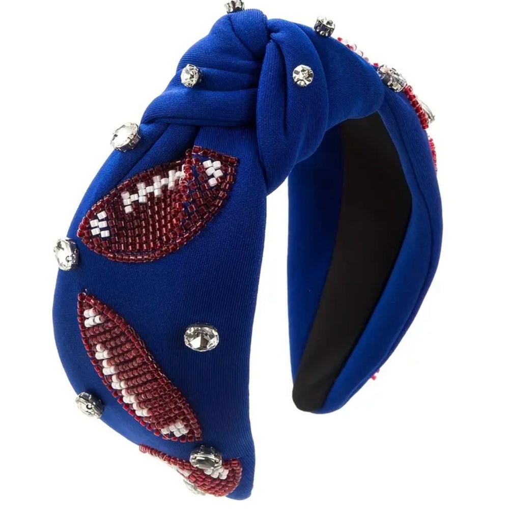 NWT Game Day Beaded Football Headband